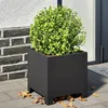Image de vidaXL Jardinière noir 30x30x30 cm acier, planteur, jardinière de patio, bac à fleurs, jardinière d'extérieur, boîte à 851185