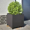 Image de vidaXL Jardinière noir 50x50x50 cm acier, planteur, jardinière de patio, bac à fleurs, jardinière d'extérieur, boîte à 851213