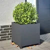 Image de vidaXL Jardinière anthracite 50x50x50 cm acier, planteur, jardinière de patio, bac à fleurs, jardinière d'extérieur, boîte à 851215