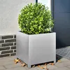 Image de vidaXL Jardinière 50x50x50 cm acier galvanisé, planteur, jardinière de patio, bac à fleurs, jardinière d'extérieur 851218
