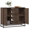 Image de vidaXL Buffet chêne marron 92x35x76 cm Bois d'ingénierie, meuble de rangement, meuble de rangement de cuisine, meuble de 3300829