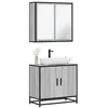 Image de Ensemble de meubles de salle de bain 2 pcs Sonoma gris