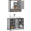 Image de Ensemble de meubles de salle de bain 2 pcs Sonoma gris