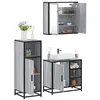 Image de Ensemble de meubles de salle de bain 3 pcs Sonoma gris