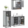 Image de Ensemble de meubles de salle de bain 3 pcs Sonoma gris