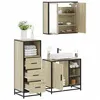 Image de vidaXL Ensemble de meubles de salle de bain 3 pcs chêne sonoma, armoire de salle de bain, placard de salle de bain, meuble 3301026