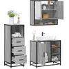 Image de Ensemble de meubles de salle de bain 3 pcs Sonoma gris