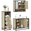 Image de Ensemble de meubles de salle de bain 3 pcs chêne sonoma