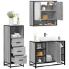 Image de Ensemble de meubles de salle de bain 3 pcs Sonoma gris