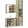 Image de vidaXL Ensemble de meubles de salle de bain 3 pcs chêne sonoma, armoire de salle de bain, armoire de rangement de toilette, 3301091