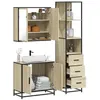 Image de Ensemble de meubles de salle de bain 3 pcs chêne sonoma