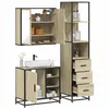 Image de Ensemble de meubles de salle de bain 3 pcs chêne sonoma