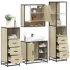 Image de Ensemble de meubles de salle de bain 4 pcs chêne sonoma