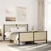 Image de vidaXL Cadre de lit métal avec tête de lit et pied de lit 140x190 cm, lit double, meuble de chambre à coucher, lit d'invité, 3301360