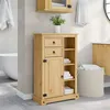 Image de vidaXL Armoire de salle de bain Corona 70x33x110 cm bois de pin massif, armoire de rangement de salle de bain, placard de 4013403