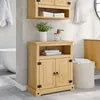Image de vidaXL Armoire de salle de bain Corona 70x33x80 cm bois de pin massif, armoire de rangement de salle de bain, placard de 4013405