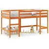 Image de vidaXL Kinderhoogslaper met ladder 80x200 cm massief grenenhout bruin852397