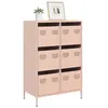 Image de vidaXL Buffet haut rose 68x39x101,5 cm acier 851221