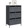 Image de Buffet haut anthracite 68x39x101,5 cm acier
