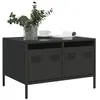 Image de vidaXL Meuble TV noir 68x50x43,5 cm acier laminé à froid, support TV, buffet TV, armoire hifi, banc TV, armoire en métal, 851238