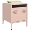 Image de vidaXL Tables de chevet 2 pcs rose 35x39x43,5 cm acier, armoire, armoire latérale, support de téléphone, table de chevet 851247