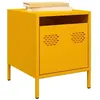 Image de vidaXL Tables de chevet 2 pcs jaune moutarde 35x39x43,5 cm acier, armoire, armoire latérale, support de téléphone, table de 851251