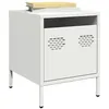 Image de Tables de chevet 2 pcs blanc 35x39x43,5 cm acier