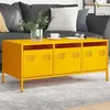 Image de vidaXL Table basse jaune moutarde 101,5x50x43,5cm acier laminé à froid 851271
