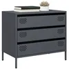 Image de vidaXL Buffet anthracite 68x39x58,5 cm acier laminé à froid, meuble de rangement, meuble de rangement de cuisine, meuble de 851294