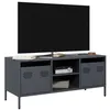 Image de vidaXL Meuble TV anthracite 101,5x39x43,5 cm acier laminé à froid, support TV, buffet TV, armoire hifi, banc TV, armoire en 851300