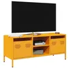 Image de vidaXL Meuble TV jaune moutarde 101,5x39x43,5 cm acier laminé à froid, support TV, buffet TV, armoire hifi, banc TV, armoire 851301