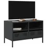 Image de vidaXL Meuble TV noir 68x39x43,5 cm acier laminé à froid 851316