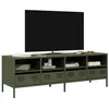 Image de vidaXL Meuble TV vert olive 135x39x43,5 cm acier laminé à froid, support TV, buffet TV, armoire hifi, banc TV, armoire en 851332