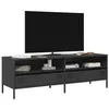 Image de vidaXL Meuble TV noir 135x39x43,5 cm acier laminé à froid 851334