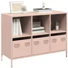 Image de Buffet rose 101,5x39x73,5 cm acier laminé à froid