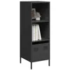 Image de vidaXL Buffet haut noir 35x39x103,5 cm acier, armoire à livres, armoire à livres moderne, étagère à livres, étagère et 851376