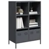 Image de Buffet haut anthracite 68x39x103,5 cm acier