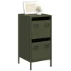 Image de vidaXL Buffet vert olive 35x39x73,5 cm acier laminé à froid 851398