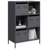 Image de vidaXL Buffet haut anthracite 68x39x103,5 cm acier, armoire à livres, armoire à livres moderne, étagère à livres, étagère et 851408