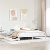 Image de vidaXL Cadre de lit avec tiroirs blanc 180x200 cm bois de pin massif, sommier, cadre de lit double, cadre de lit en bois 3301443