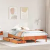 Image de vidaXL Cadre de lit cire marron 140x200 cm bois de pin massif, meuble de chambre à coucher, sommier, lit en bois, lit, lit 3301712