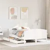 Image de vidaXL Cadre de lit avec tête de lit blanc 120x190 cm bois pin massif, lit, lit, lit double, meuble de chambre à coucher, 3301801