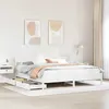 Image de vidaXL Cadre de lit et tête de lit blanc 180x200 cm bois de pin massif, meuble de chambre à coucher, sommier, lit en bois, 3301858