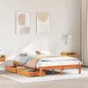 Image de vidaXL Cadre de lit avec tiroirs sans matelas cire marron 120x190 cm 3301960