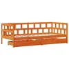 Image de Lit vidaxl 203.5 x 88 x 68.5 cm en cire sommier a lattes de couleur