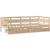 Image de Lit vidaxl 193.5 x 98 x 66 cm en bois sommier a lattes de couleur