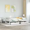 Image de vidaXL Lit de jour avec gigogne et tiroirs sans matelas blanc 80x200cm 3302149