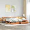 Image de vidaXL Slaapbank onderschuifbed en lades 90x190 cm grenenhout wasbruin3302163