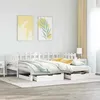Image de vidaXL Slaapbank met onderschuifbed/lades zonder matras 90x200 cm wit3302252