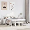 Image de vidaXL Cadre de lit avec tête de lit blanc 140x200 cm bois pin massif, lit, meuble de chambre à coucher, lit en bois, lit 3302295